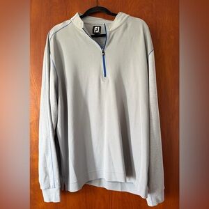 FootJoy Gray Pullover with Black Logo Patch